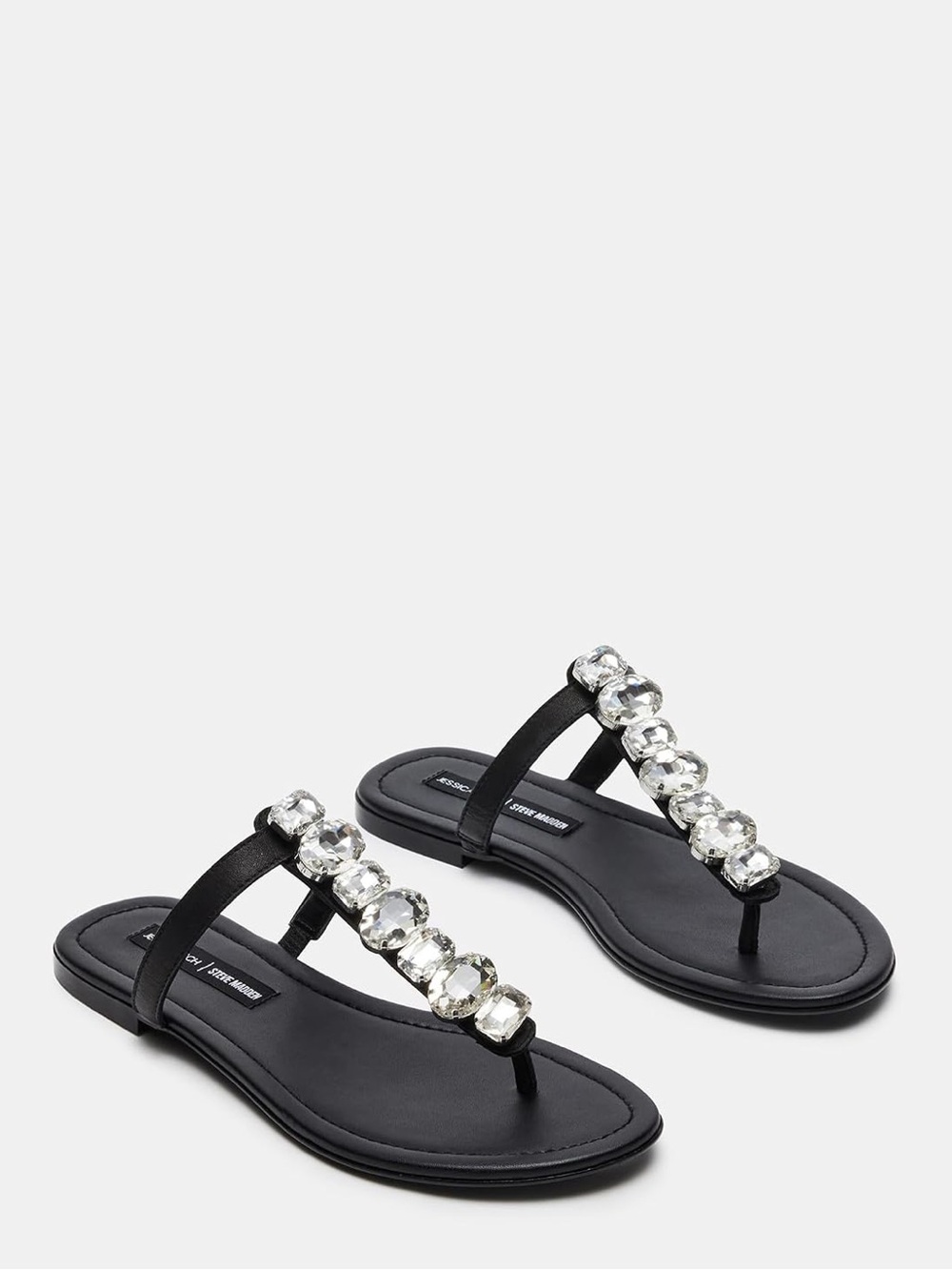 NIB Steve Madden Jessica Rich Sz 9 Gemma Embellished T-Strap Slingback Sandals!